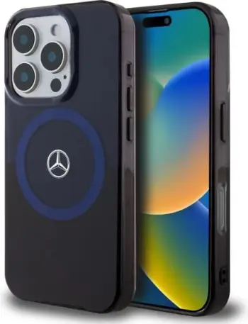 Mbështjellës Mercedes MB Double Layer BiColor MagSafe për iPhone 16 Pro Max, Blu