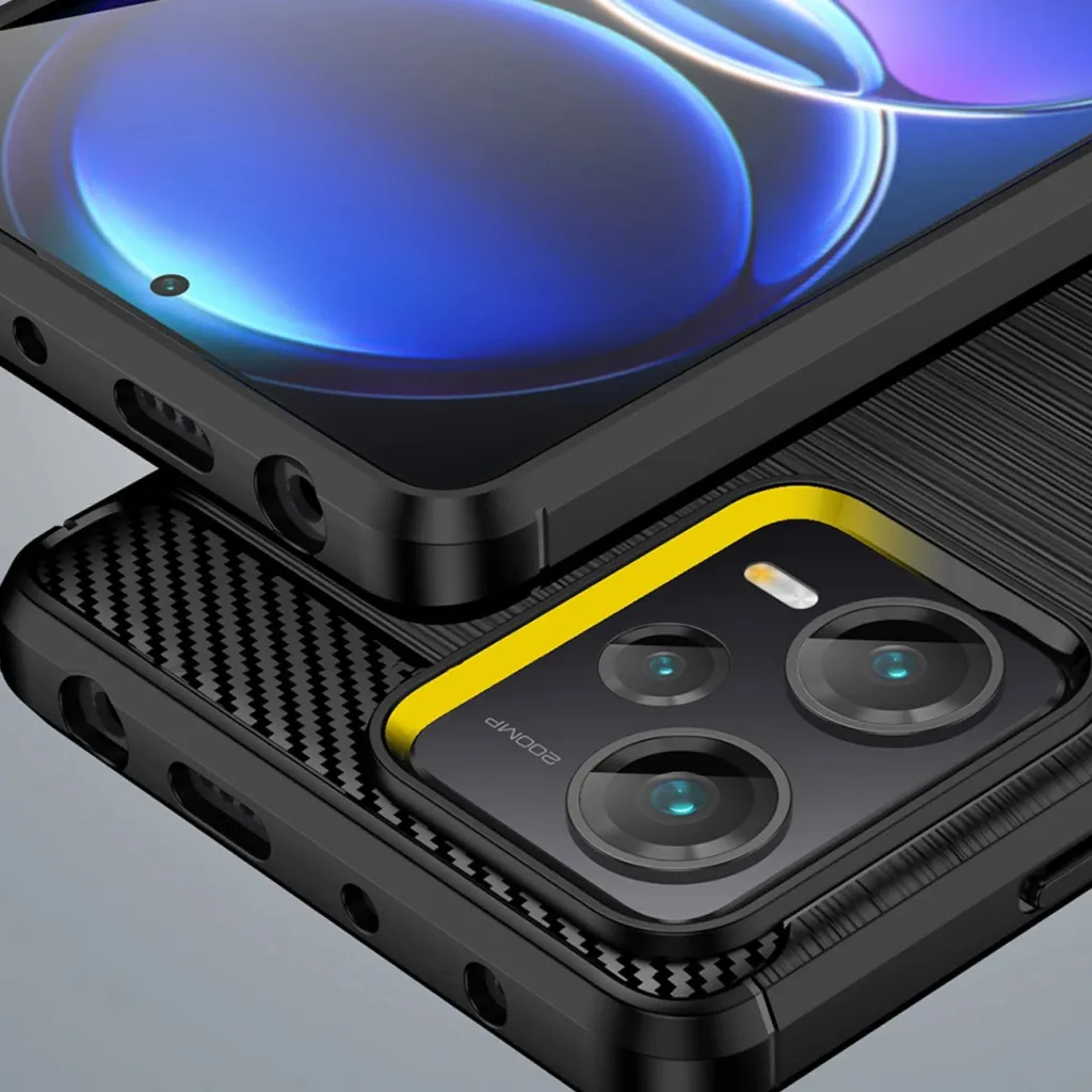 Mbështjellës Hurtel Carbon Case për Xiaomi Redmi Note 12 Pro+, TPU, i zi - 6