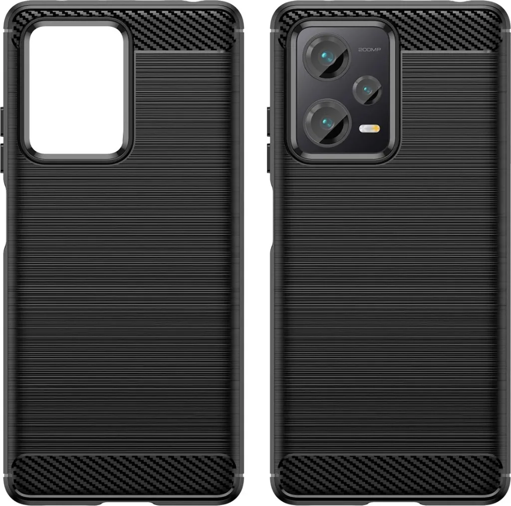 Mbështjellës Hurtel Carbon Case për Xiaomi Redmi Note 12 Pro+, TPU, i zi - 8