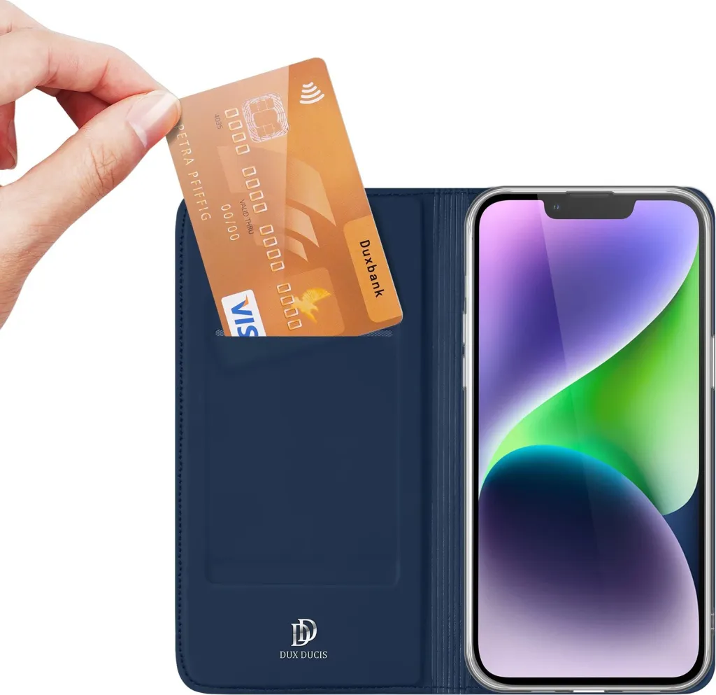 Mbështjellës Dux Ducis Skin Pro për iPhone 15 Plus, kaltër - 1