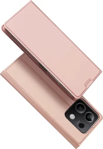 Mbështjellës Dux Ducis Skin Pro për Xiaomi Redmi Note 13 5G, me kapak dhe xhep për kartelë, Rozë