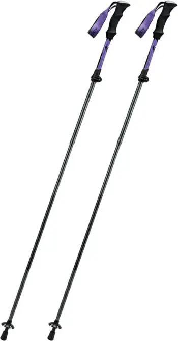 Shkopinj trekking Qunature 60000602, alumini 7075, 110-130 cm, vjollcë, set prej 2 copë