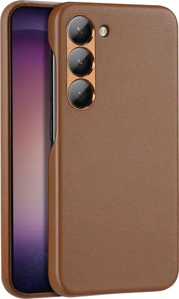 Mbështjellës Dux Ducis Grit për Samsung Galaxy S23+, lëkurë ekologjike, Kafe