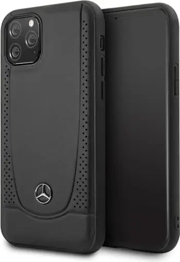 Mbështjellës Mercedes Urban Line për iPhone 11 Pro, Lëkurë, Zi