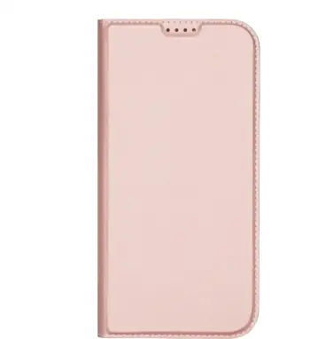 Mbështjellës Dux Ducis Skin Pro për iPhone 16 Pro, me kapak, xhep për karta, rozë