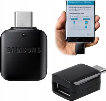 Adapter USB Samsung GH98-41289A, USB C në USB A, OTG, i zi