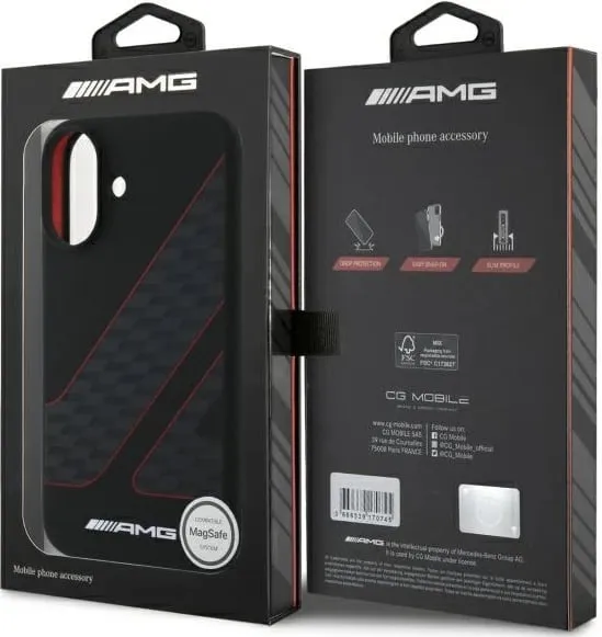 Mbështjellës Mercedes AMG MagSafe për iPhone 16, i zi - 2