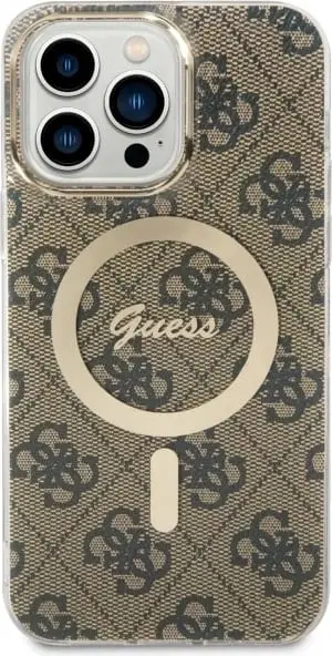 Mbështjellës Guess 4G MagSafe për iPhone 14 Pro Max 6.7", kafe