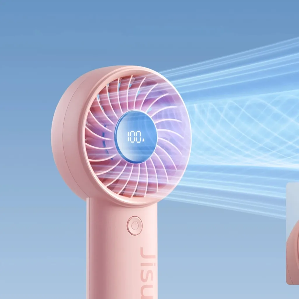 Ventilator dore Jisulife Life4, 5000mAh, USB-C, Rozë - 14