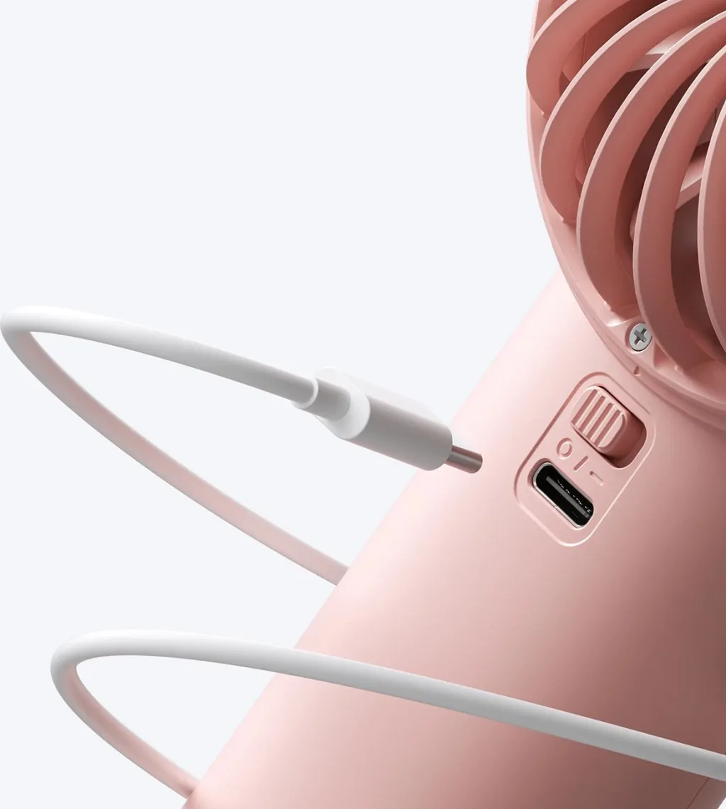 Ventilator dore Jisulife Life4, 5000mAh, USB-C, Rozë - 8