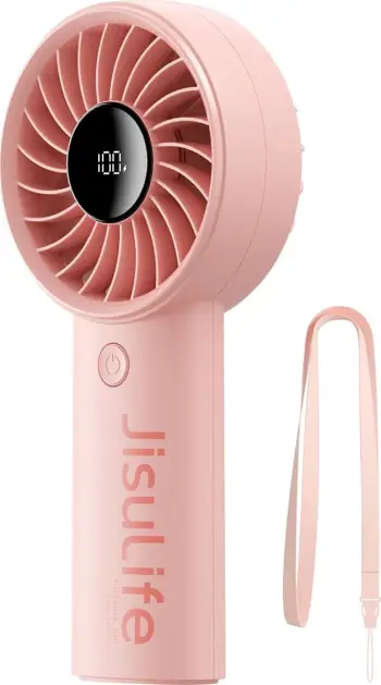 Ventilator dore Jisulife Life4, 5000mAh, USB-C, Rozë