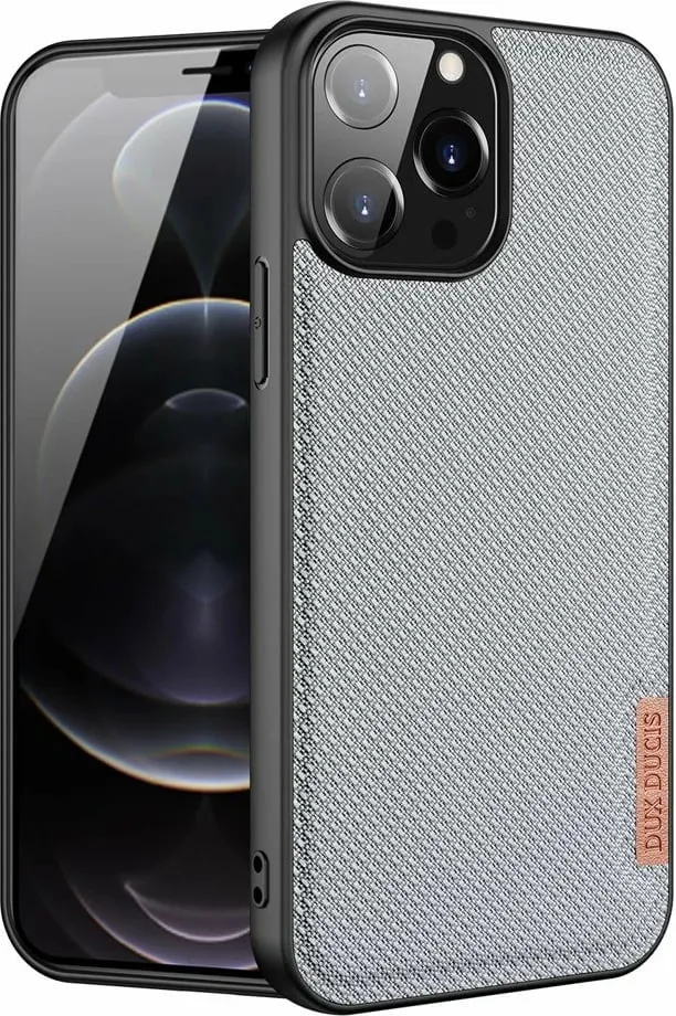 Mbështjellës Dux Ducis Fino për iPhone 13 Pro Max, najlon, Gri - 1