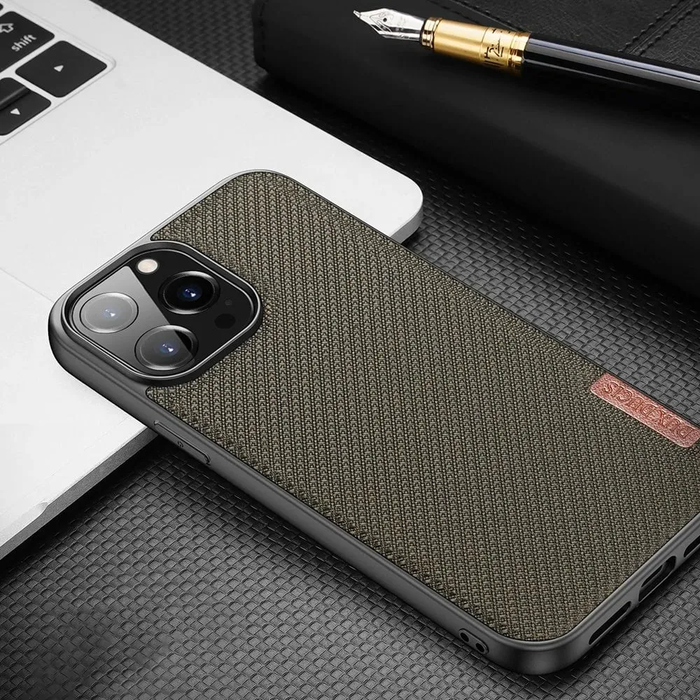 Mbështjellës Dux Ducis Fino për iPhone 13 Pro Max, najlon, Gri - 12