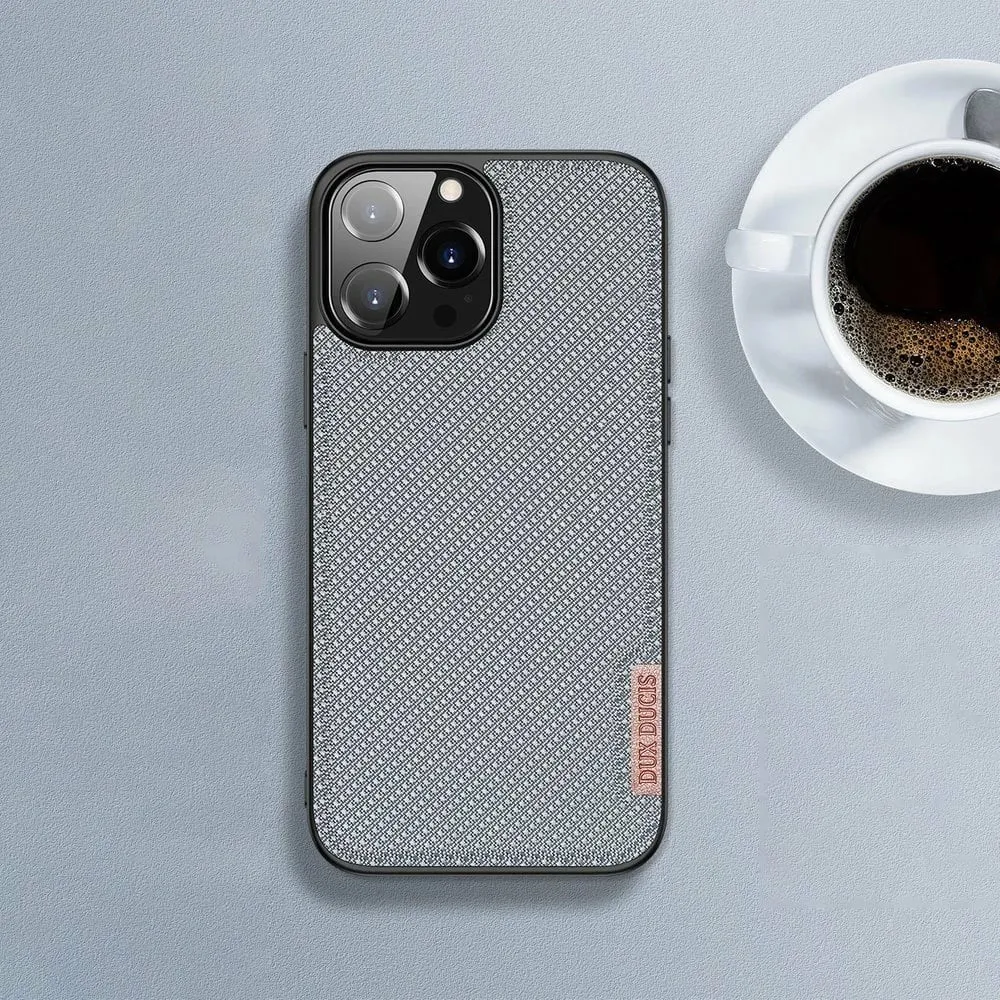 Mbështjellës Dux Ducis Fino për iPhone 13 Pro Max, najlon, Gri - 16