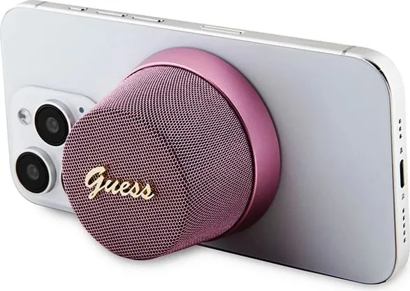 Altoparlant Bluetooth Guess Magnetic Script Metal, MagSafe, 1200mAh, Rozë - 5