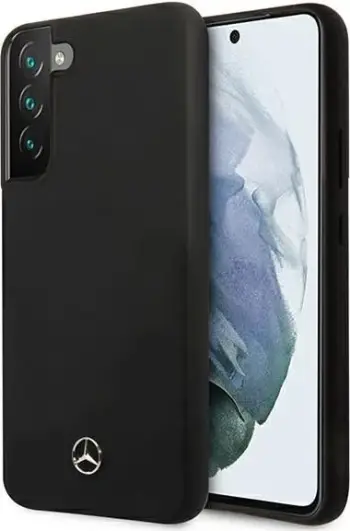 Mbështjellës Mercedes Silicone për Samsung Galaxy S22+, i zi