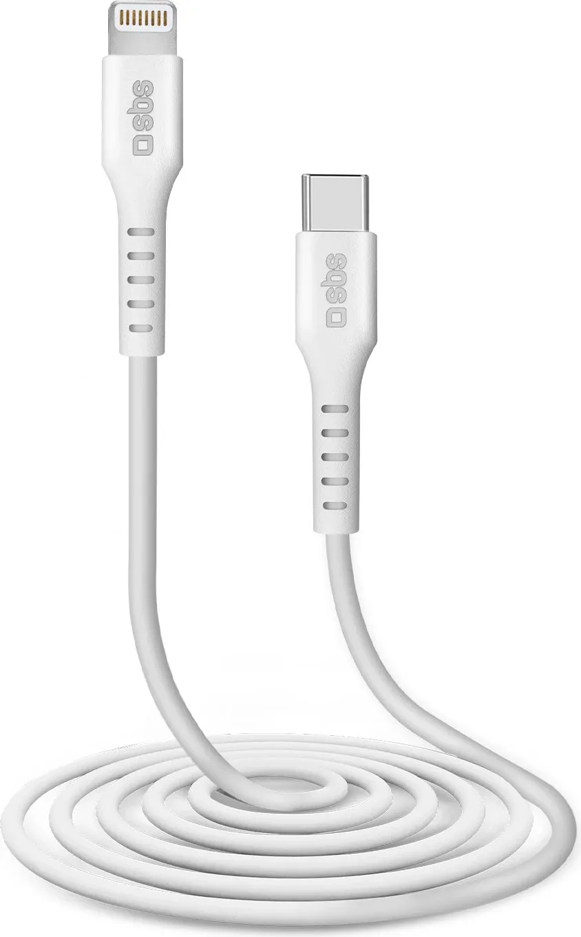 Kabllo USB-C në Lightning SBS TECABLELIGTC2W, 2m, e bardhë - 2