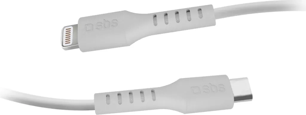 Kabllo USB-C në Lightning SBS TECABLELIGTC2W, 2m, e bardhë - 3