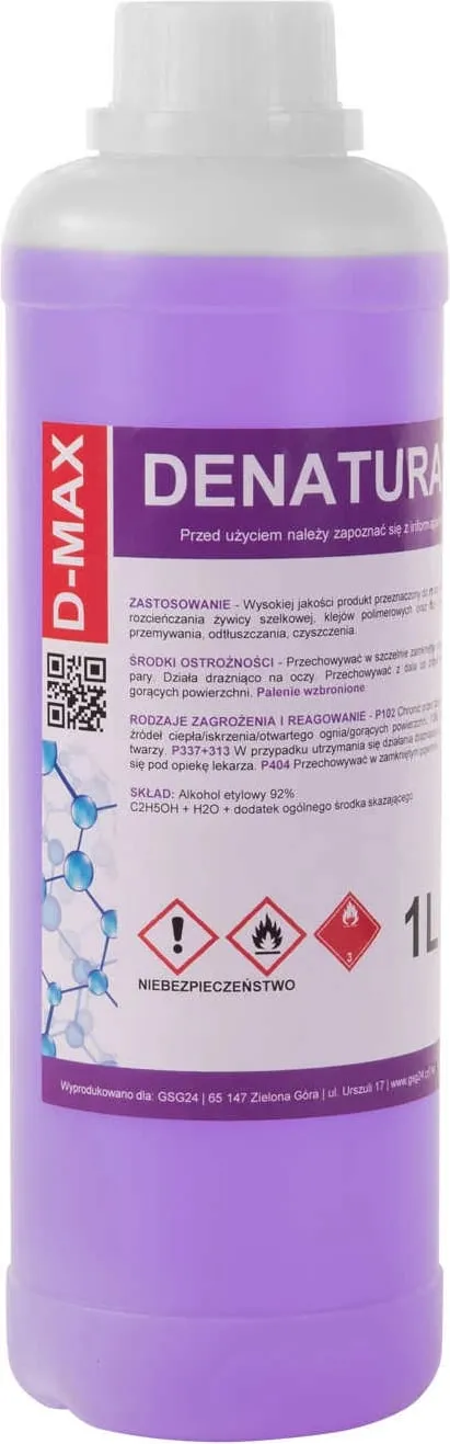 Alkool i denatyruar GSG24 D-MAX 1L, 92% - 1