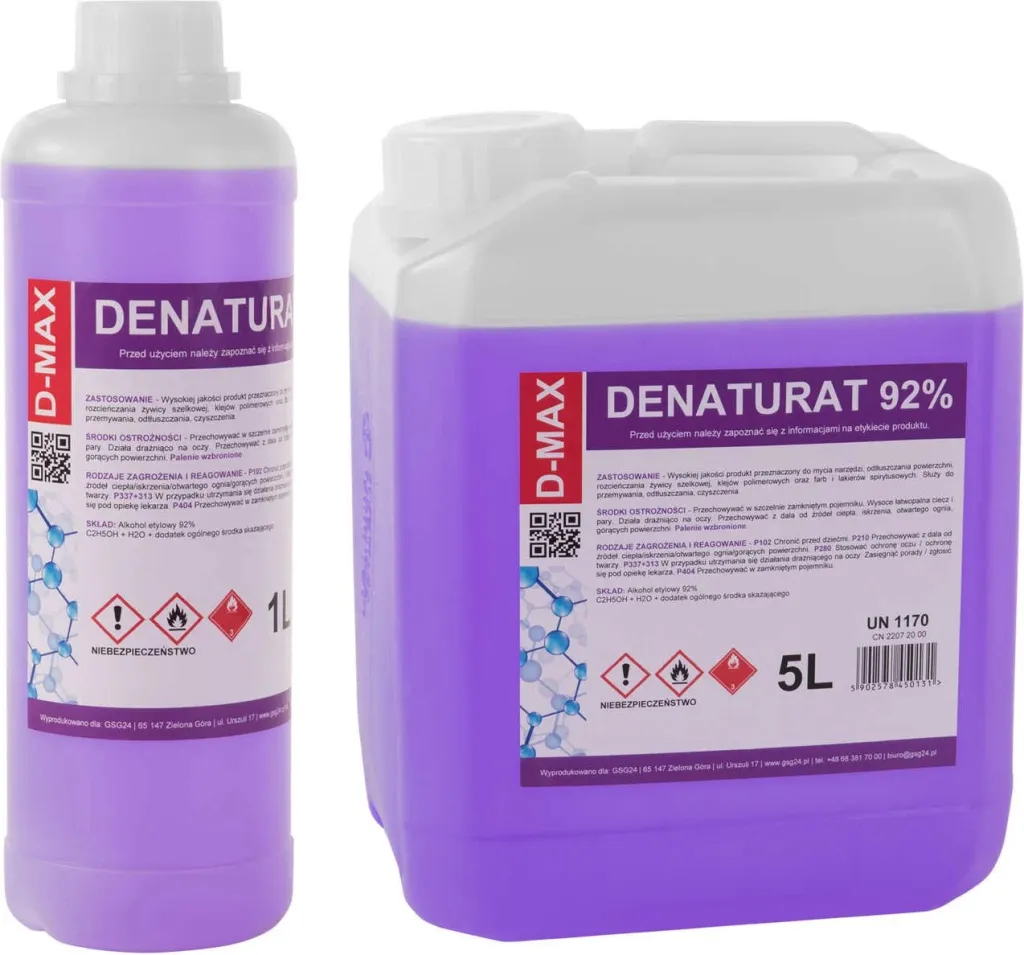 Alkool i denatyruar GSG24 D-MAX 1L, 92% - 3