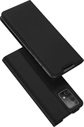 Mbështjellës Dux Ducis Skin Pro për Samsung Galaxy A73, me xhep kartelash, me qëndrim, i zi