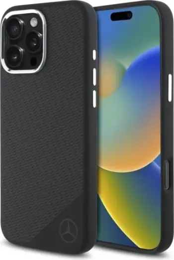 Mbështjellës Mercedes MEHMP16L23SUGDK për iPhone 16 Pro 6.3", silikon, MagSafe, i zi