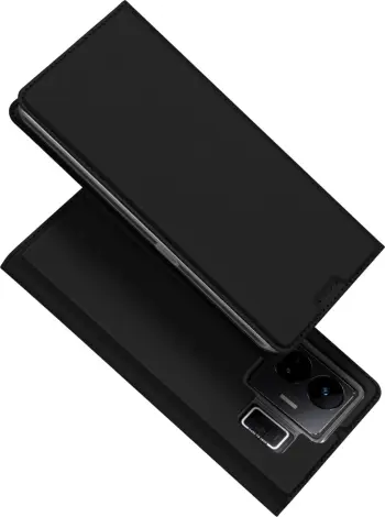 Mbështjellës Dux Ducis Skin Pro për Realme GT Neo 5 / Realme GT3, me kapak, xhep kartelash, funksion standi, e zezë