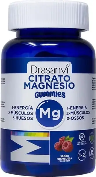 Suplement ushqimor Drasanvi Citrato Magnezi Gummies, shije mjedre, 45 copë