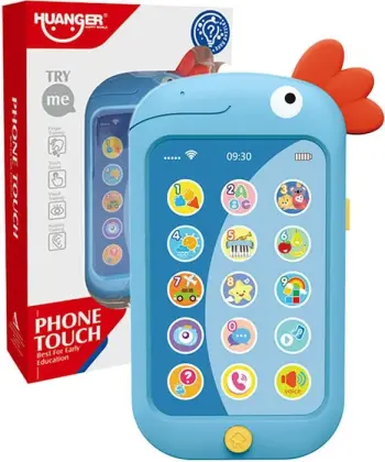 Lodër telefon për fëmijë Huanger HE8035, edukative, kaltër