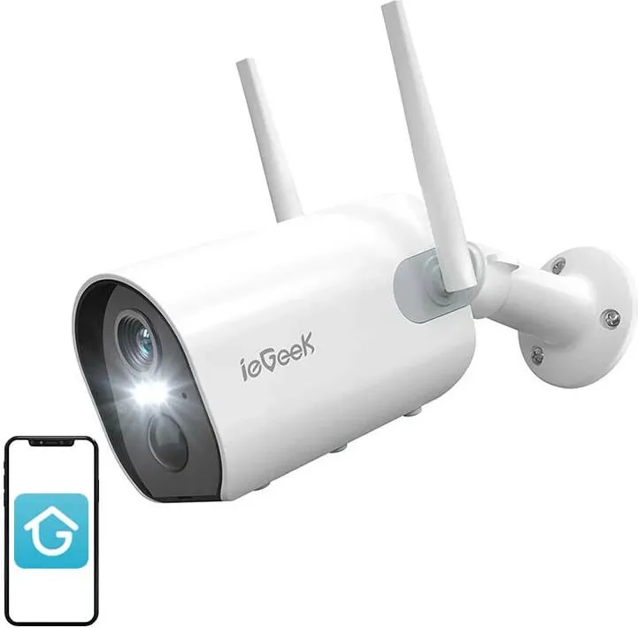 Kamerë sigurie wireless ieGeek ZS-GX2S, 2K, 5200mAh, e bardhë - 1
