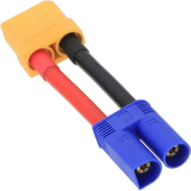 Adapter Gens ace XT90 mashkull në EC5 femër, i zi/verdhë/blu - 1