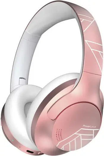 Kufje wireless PowerLocus P3, over-ear, Bluetooth 5.3, mikrofon, rose gold