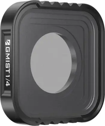 Filtër difuzioni për kamera sportive Freewell Glow Mist 1/4 për GoPro Hero 13, i zi