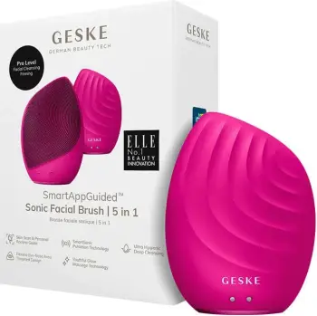 Furçë sonike për pastrim fytyre Geske GK000010MG01, 5-në-1, me aplikacion, magenta
