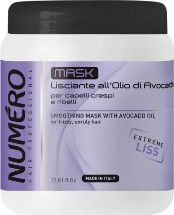 Maskë flokësh Brelil Numero Smoothing, me vaj avokado, 1000ml