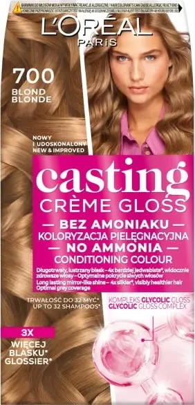 Ngjyrë për flokë L'Oreal Paris Casting Creme Gloss 700 Blond për femra, 1 copë