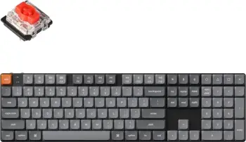 Tastierë mekanike Keychron K5 Max, wireless, RGB, Red Switch, profil i ulët, e zezë