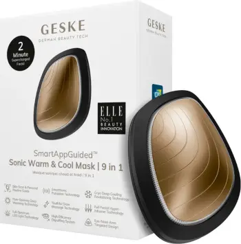 Masazhator fytyre Geske Sonic Warm & Cool Mask 9in1, me aplikacion, gri