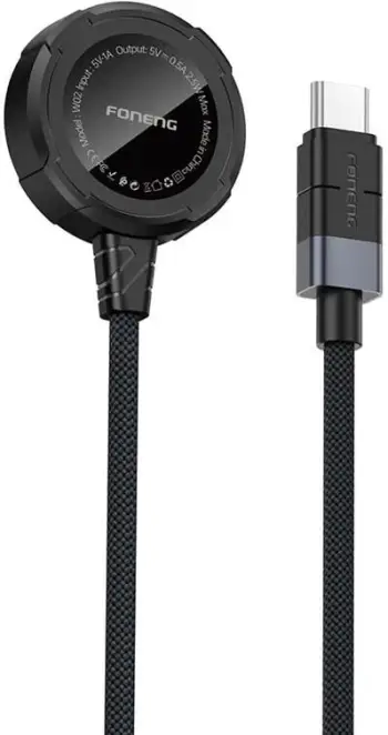 Karikues wireless Foneng W02 për Apple Watch, 2.5W, 1m, zi