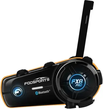 Interkom për motoçikletë Fodsports FX8 Pro, Bluetooth 5.0, i zi