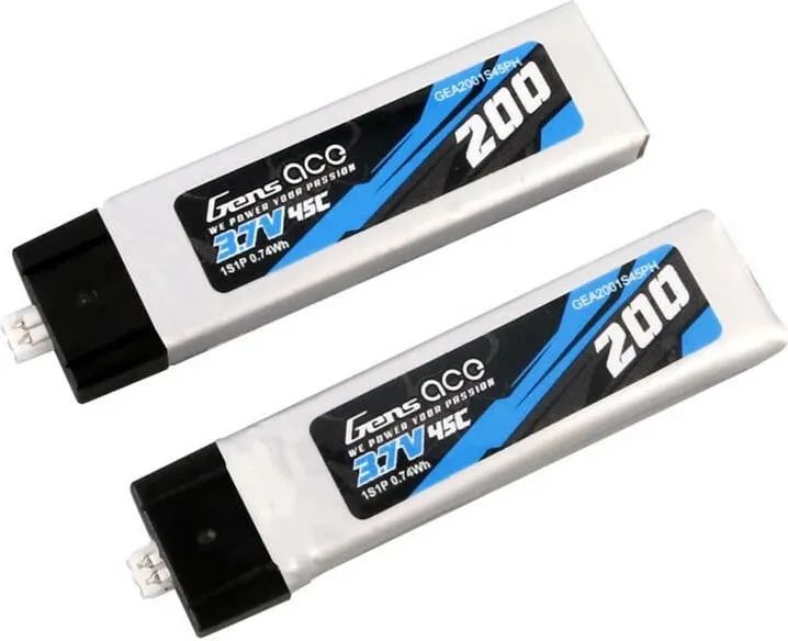 Bateri LiPo Gens ace GEA2001S45PH, 200mAh, 3.7V, 45C, set 2 copë - 1