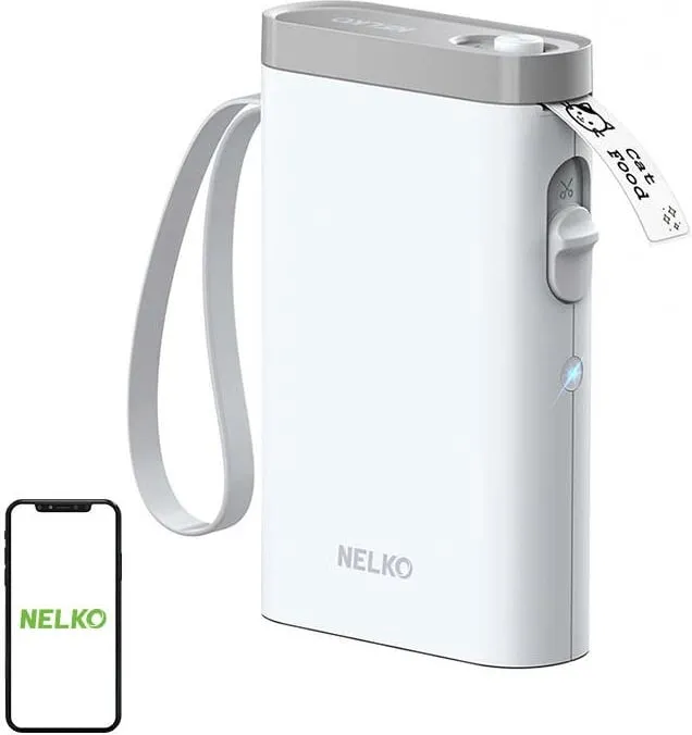Printer etiketa termik Nelko P21, Bluetooth, 1200 mAh, i bardhë - 1