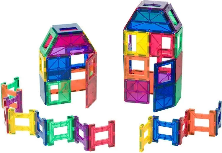 Set magnetik lodrash Playmags 3D, 24 pjesë, shumëngjyrëshe - 3