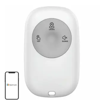 Kontrollues i mençur pa tela Heiman HM1RC-W, për alarm, i bardhë
