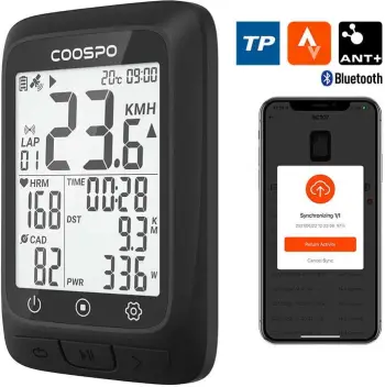 Kompjuter biçiklete Coospo BC107, GPS & ANT+, i zi