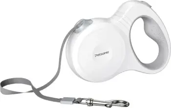 Litar automatik për qen Petsuper PL01, 5m, i bardhë