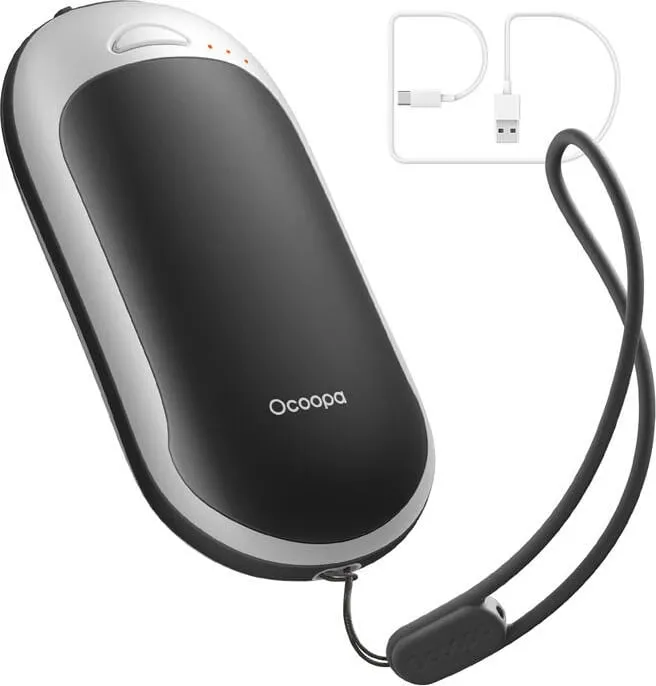 Ngrohës dore Ocoopa H3054PD me powerbank 5000 mAh, USB-C, bardhë e zi - 1