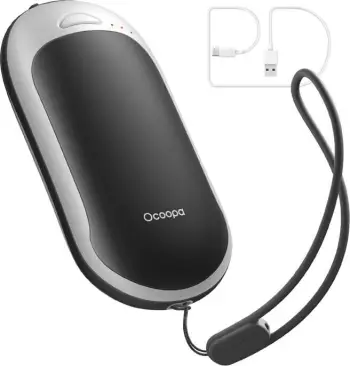 Ngrohës dore Ocoopa H3054PD me powerbank 5000 mAh, USB-C, bardhë e zi