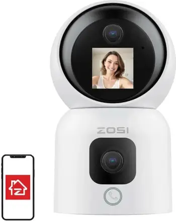 Kamerë IP ZOSI C528M, 6MP, WiFi 5G, për ambiente të brendshme, Bardhë