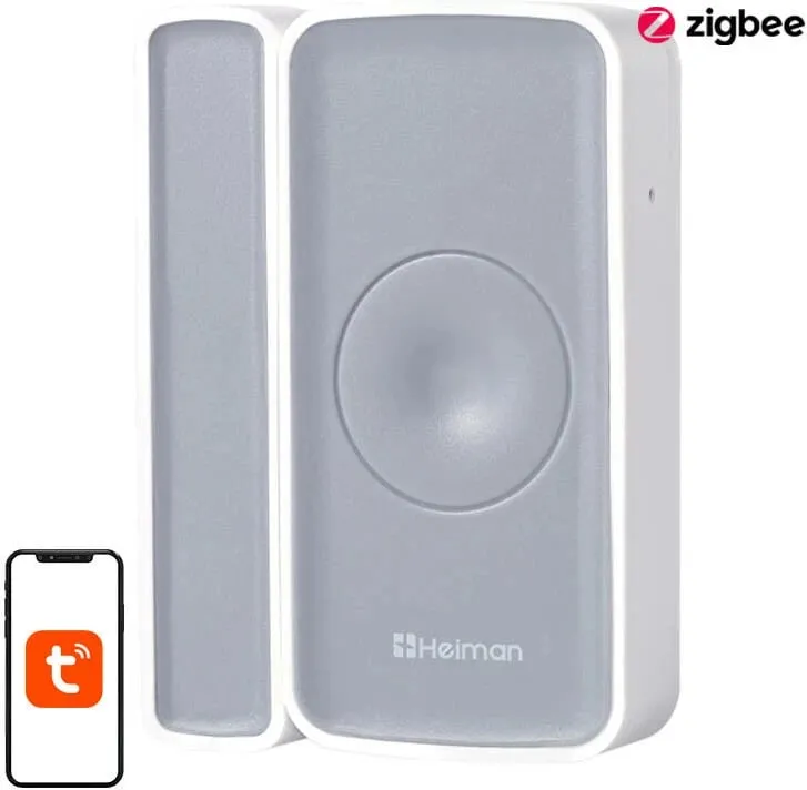 Sensor dere/dritare Heiman HS1DS-EF, ZigBee 3.0, Tuya Smart Life, gri - 1